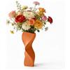 Generico Vaso Wibble Astratto,Vaso Scultoreo Astratto Moderno,Design a Spirale per Fiori Freschi o Secchi,Arredo Casa, Scrivania, Ufficio o Mensola,vasi interni,Oggetti/complementi d'arredo (Orange)