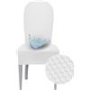 BANZAII TEXTILE INNOVATOR ONLINE Banzaii Coprisedia con Schienale Tondo 2 Pezzi Impermeabili, Antimacchia, Elasticizzati - Vestisedia Seduta e Schienale Tondo per Cucina, Sala da Pranzo, Ristorante - Bianco, Made in Italy