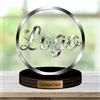 Reyrijf Personalizzato acrilico Company Logo Statua Segno Tavola, foto personalizzata Office Store Company Logo Signage Sculpture Decor con immagine testo Logo per le imprese