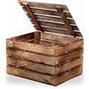 Generisch Nuove cassette per frutta e vino in legno, per mele, con effetto bruciato, 50x40x30 cm