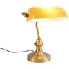 Qazqa banker - Lampada da tavolo Classico - 1 luce - L 265 mm - Giallo - Design I Rustico - Soggiorno I Camera da letto