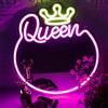Fespcj LED Regina Del Neon,Luce Colorate Luminoso e Morbido Camera Per Bambini Ragazza Regalo Dormitorio Bar Negozio Caffè Salone Ufficio Lounge Illuminazione Controllabile