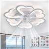 lnrosy LED Lampadario con Ventilatore da Soffitto Fancy Silent DC Ventilatore da Soffitto Con Luce e Telecomando Memoria Timer Dimmerabile 6 Velocità Ventola Soffitto con Luce 6800 Lumen