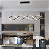 LIYYANG Lampada sospensione LED Creative Spiral soffitto tavolo pranzo Isola cucina Lampade sospensione Lampada sala pranzo Dimmerabile telecomando Lampadario moderno per ufficio cucina Studio (Nero, L100cm)