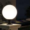 Mengjay Lampioni da Giardino Esterno Moderno E27 - Lampada Da Esterno Sfera Rotonda In Acrilico, A Colonna, LED, Globo, Lanterna Da Palo per Villa (25cm)