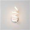 maolo Applique LED a Spirale 12W Moderna da Parete | Luce CCT 3000K 4000K 6500K | Design Decorativo a Spirale | LED Integrato 840lm | IP20 Interni Soggiorno Camera Corridoio - Bianco/Nero (Bianco)