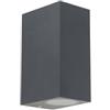 QAZQA baleno - Appliques Moderno - 2 luce - L 65 mm - Grigio scuro - Moderno - Illuminazione esterna