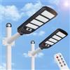 Aigostar- 2Pz 200W Lampione Solare da Esterno con Sensore di Movimento, Telecomando, Impermeabile IP65, 2000LM Luce Fredda 6500K, Lampioni Solari LED per Giardino, Cortile, Strada,Non Include il Palo