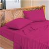 NARCISO - Lenzuola Letto Singolo 100% Cotone Made in Italy, Completo Letto Singolo Composto da 1 Lenzuolo Sotto con Angoli 90x200, 1 Lenzuolo Sopra 150x290, 1 Federa Cuscino 50x80cm (Fuxia)