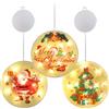 Bseical 3 Pezzi Natale Decorazione Della Finestra Luce, Luci Natalizie 3d Sospese Con Ventosa, Batteria Caricata, Per Albero Delle Vacanze Finestra Interna Percorso Patio Arredamento Camera Da Letto (A)