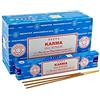 Hari Deals Satya - Bastoncini di incenso profumati, legno di sandalo, lavanda, campione, muschio, vibrazioni positive, Namaste, Nag Champa, Reiki, rosa, 6 confezioni (Karma)