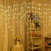 Silamp Ghirlanda LED 220V 3M a tenda 14 pendenti 140led IP44 luce Calda