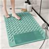 ZAHDMA Tappetino Doccia Antiscivolo 80x50cm,Tappeto Doccia Antiscivolo Massaggiante,Tappetino Antiscivolo Doccia con Ventose e Fori di Drenaggio,Resistente alla Muffa,per Doccia,Vasca e Bagno (Verde scuro)