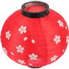 WOONEKY Lanterna Giapponese Pieghevole Rossa in Tessuto e Fili D'acciaio Struttura Stabile per Decorazione Esterno e Interno, Design Semplice ed Elegante