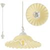 VANNI LAMPADARI - Lampadario a Sospensione Pastello- Lampadario Camera da Letto in Ceramica- Lampadario Soggiorno Decorato a Mano- Lampadario Cucina- Lampadario Cameretta- 30 cm, Giallo
