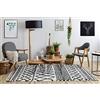 rugsx Boho, tappeti Zona, Peluche, Berber Shaggy, Frangia, Stile Marocchino, per Soggiorno, Camera da Letto, Cucina, tappeti Resistenti SAFI N9040 Bianco/Nero 160x220