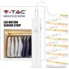 V-TAC, VT-8082, Strip LED SMD2835 2,4W Bobina 1m 30 LED/m 6V a Batteria con Sensore 4000K IP65