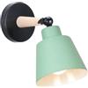 TOKIUS Lampade da Parete Interno Vintage Applique da parete Moderno Faretti da Muro Retrò in Metallo e Legno E27 Plafoniere Cucina regolabile 180° Per Cucina Camera da letto