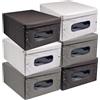 MAURY'S IL NUMERO UNO DEL RISPARMIO MAURY'S Ordine Perfetto con Scatole e Contenitori per Armadio, Organizzatori Rigidi e Salvaspazio. Sottoletto e per Vestiti. Ideali per Trasloco 48x36x19 cm colori assortiti (Neutre)