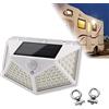 Etomvoop 100 LED luci solari per tenda da sole per veicoli ricreativi, illuminazione esterna con sensore di movimento con 2 binari scorrevoli per furgoni, camper, illuminazione esterna