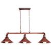 LEDSone Barra luminosa a 3 vie in stile vintage vintage stile steampunk con paralume lampada a sospensione lampada da soffitto in metallo (Rustic Red)
