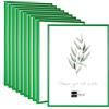 Bildershop-24 10x Cornici in plastica moderne per quadri, (10,5 x 15 cm) DIN A6 verde, incluso supporto da tavolo