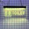 KEYQEEN Insegna al Neon a LED per Toilette Unisex Personalizzata, luci al Neon 3D per luci notturne per la Decorazione della Parete d'ingresso del Bagno, 30x15cm,Warm White