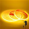 HEGEHE - 12V COB LED strisce al neon [0.5M, giallo], IP68 impermeabile, 320 LED/m flessibile FCOB LED Nastri CRI90+, tagliabile ogni 2,5cm, decorazione domestica