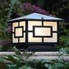 Mengjay Trade Giardino Villa Luci colonna, Lampada da stigmatizzazione impermeabile , Lampada a pilastro Illuminazione a LED per esterni, Faro a colonna nostalgico classico per Villa Cortile Patio (Nero)