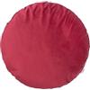 beties Serie Samt&Sonders Federa per cuscino tonda ca. 50 cm Ø Fodera per cuscino in velluto Cuscino decorativo da azienda tedesca in qualità superiore (Carminio-rosso)