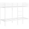 vidaXL Letto a Castello Senza Materasso Bianco 80x200 cm in Acciaio, Struttura Letto, Rete Letto, mobili Camera da Letto, Letto a soppalco