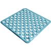 BM Tappetino Antiscivolo da Bagno per Doccia, con Ventose, Quadrato, Misura 50x50cm PVC, Effetto Palla Cerchio (Turchese)
