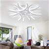 NVZHIDAI LED Lampadario con Ventilatore Alexa Camera da Letto Telecomando Silenziosa Plafoniera con Ventilatore Dimmerabile Reversibile 6 Velocità Luce con Ventilatore da Soffitto Smart DC Modern， Blanc||B