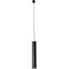 SHREALMS Moderne lampade a sospensione a cilindro per isola della cucina, lampadario regolabile a tubo lungo in alluminio nero, mini illuminazione a sospensione a LED da 8W per tavolo da bar (6000K,6*40 cm)