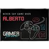 LolaPix GAMER FOREVER - Tovaglia per Bambini Personalizzata, 45x30 cm, Poliestere con Texture in Lino, Regalo Personalizzato