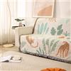 LumiSyne Coperte Double-Face Plaid In Cotone Intrecciato Con Nappina Giungla Stile Bohemien Arazzo Scialle Decorativo Coperta Da Tiro Per Letto Divano Coperta Campeggio Tovaglia Tappeto 160x130cm