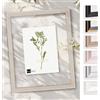 Bildershop-24 Doppia cornice in vetro - doppia cornice in vetro con vetro acrilico senza parete posteriore, sottile e moderna, 18 x 24 cm, beige sabbia (opaco)