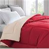 Home Tresor - Piumone Invernale Pesante Una Piazza e Mezza cm. 220x260 | Trapunta Piumino Letto alla Francese Calda e Morbida Microfibra 350gr/mq Tinta Unita Double Face (Bordeaux/Panna)
