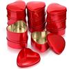 C.X.Y. 20 Pezzi scatole a Forma di Cuore Metallo Latta Ferro portaconfetti Contenitore bomboniera (ROSSO)