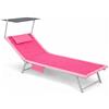Galeone - Biancheria e Tessuti Telo Mare Microfibra | Comfort Premium - Tasche Porta Oggetti - Elastici - Cuscino Gonfiabile | Telo Mare Grande 70x180 - per Lettino - Asciugatura Rapida | Spiaggia - Piscina | GALEONE - Rosa