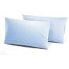 SalGiu Federe (2 pezzi) Guanciale Letto 52x82 cm Con Bottoni in Cotone (Celeste)