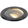 Qazqa delux - Faretto da incasso da terra Moderno - 1 luce - Ø 13 cm - Nero - Moderno - Illuminazione esterna