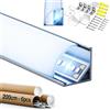 GEEKLUX Profilo Alluminio per Strisce LED 1 m Pofilo led a U per Barra Led fino a 12 mm, Dimensioni 17,4 x 7 mm con Diffusore PC opaco (WJ015_(15,8 x 15,8 mm)_V, 2m x 20_(40m))