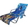 FANSU Ocean - Rivestimento protettivo lettino da giardino, spugna, 2 tasche, per piscina, spiagge, giardino (corallo, 75x210 cm)