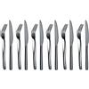 HOMQUEN Set Di Coltelli Da Bistecca 12 Pezzi,Set Di 6 Forchette E 6 Coltello Da Tavola In Acciaio Inossidabile Premium,coltelli da bistecca forchette da bistecca per 6 persone (Nero Lucido)