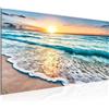 Runa Art Quadri Moderni Tramonto Spiaggia Tela Non Tessuta Soggiorno Corridoio Mare Beige Blu 023712a