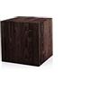 Decorativo Supporto, blocco naturale, decorazione in tronco, colonna portacandele da pavimento, colonna per fiori, colonna rustica, stabile e durevole, nero, 40x40x40 cm
