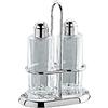 PINTINOX Oliera 2 pz Nouvelle Cuisine, Elegante Set per Olio e aceto in Acciaio Inox e Vetro