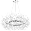EFPD Fuochi d'artificio in cristallo argento, lampadario moderno per sala da pranzo, camera da letto sala da pranzo soggiorno ingresso guardaroba bagno cucina isola lampadario rotondo