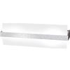 Top Light Applique Contemporanea Metallo Foglia Argento Vetro Bianco 2 Luci E27 L40Cm